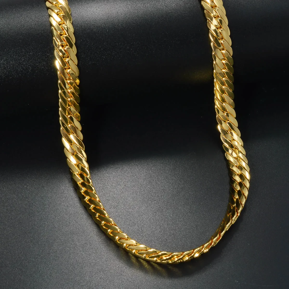 Italy 750 18k Gold Plated Snake Chain Luxury Copper Necklace For Man Jewelry Women Neck Accessories For Friends Gifts