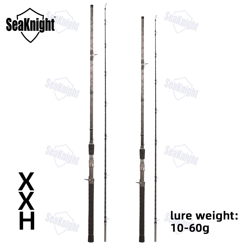 2022 SEAKNIGHT UNBREAKABLE LEI Qiang UBC 762XXH 802XXH 2 Sections High Carbon fishing Rod Super Super Hard Lightweight Design