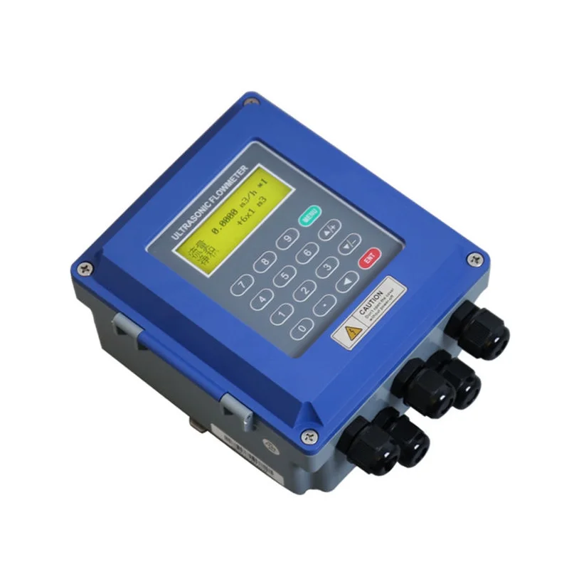 Digital Liquid Ultrasonic Flowmeter DN50-700 Wall Mounted Water Flow Meter Transducer