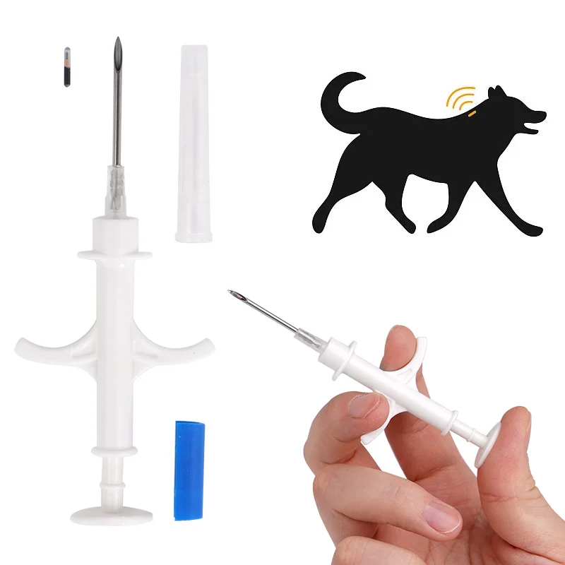 

Pet Microchip with Syringe Injector, 10/20pcs RFID Animal ID Implant ISO11784/85 FDX-B for Dogs & Cats Identification