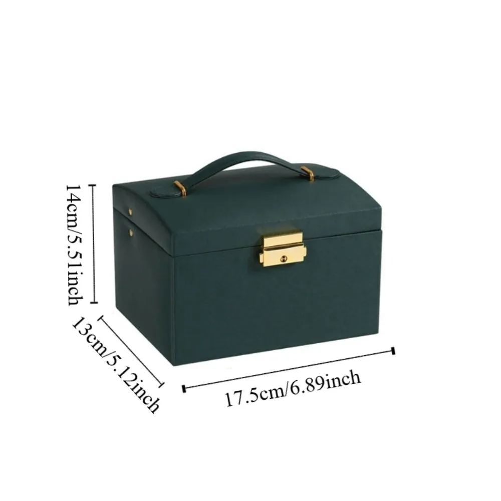 PU Leather Jewelry Packing Bag Rings Necklace Bracelet Earrings Jewelry Holder Organizer Multi-layer Square Jewelry Box Vacation