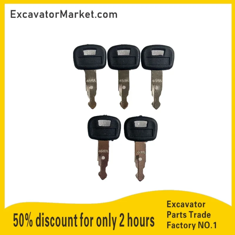 

Excavator Accessories For Kubota Mini Excavator Parts 5pcs 459a Ignition Switch Key