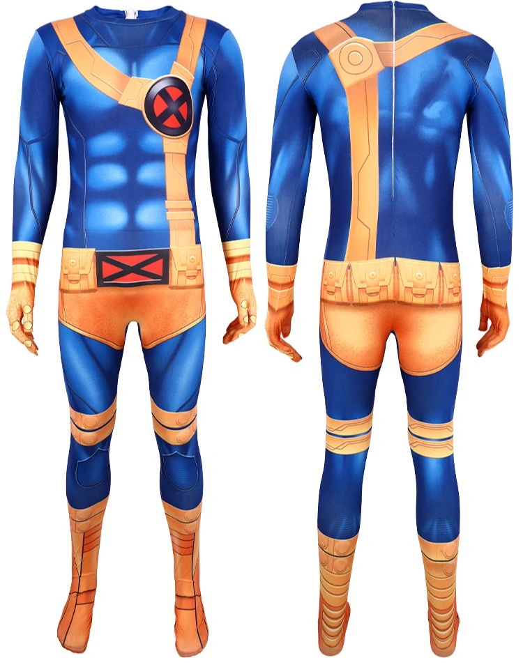 

1997X-MenX Cyclops Комбинезон Боди Косплей Костюм Хэллоуин Костюм Маскарад Карнавальные Вечерние Наряды для Взрослых Мужчин