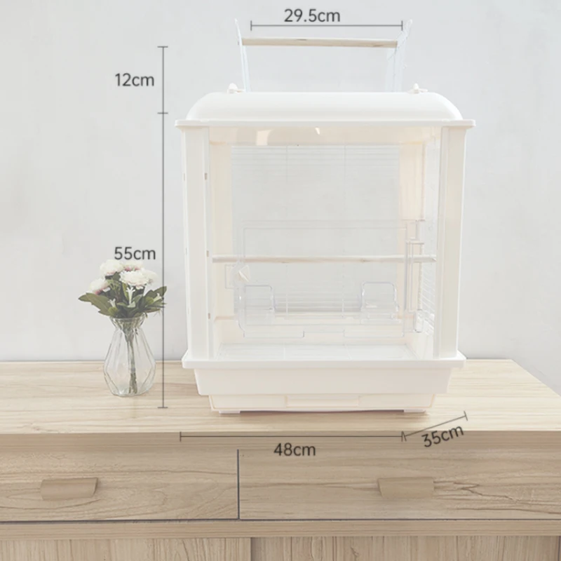 Parrot Transparent Birdcage Accessories Nest Passaros Palomas Bird Cage Mochila Feeder Gabbia Per Uccelli Pet Furniture CY50BC