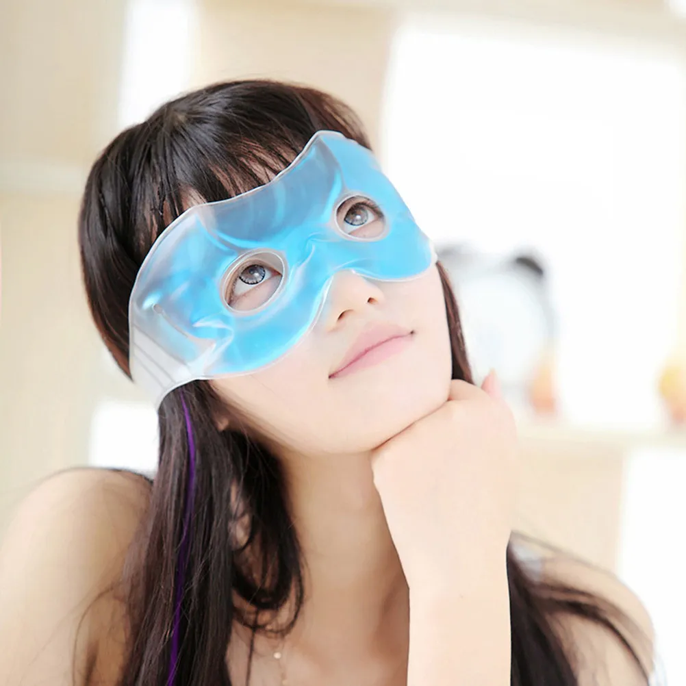

Ice Eye Mask Adjustable Cooling Patch Sleep Aid Relieve Eye Puffiness Dark Circles Comfortable Relaxing Blinder