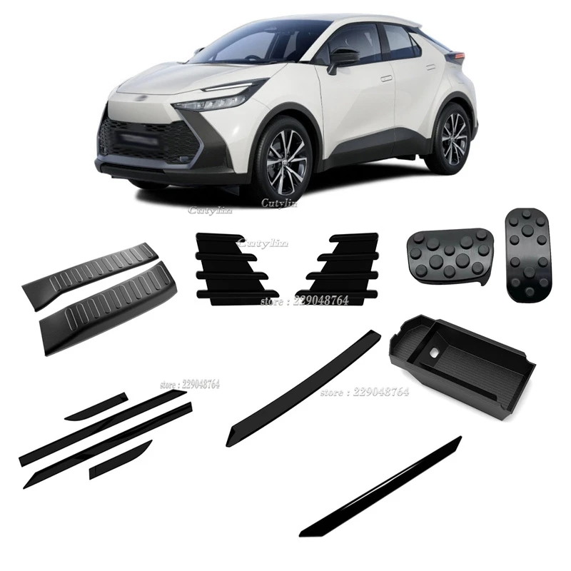 車のパーツ TOYOTA CH-R For Toyota CHR C-HR 2024 2025 ABS Piano Black Exterior Accessories