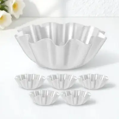 

6pcs Egg Molds Non Stick Tart Baking Trays Metal Pie Molds For Cupcakes Cheese Cakes Pudding Kitchen Baking Tools Mini Tart Pans