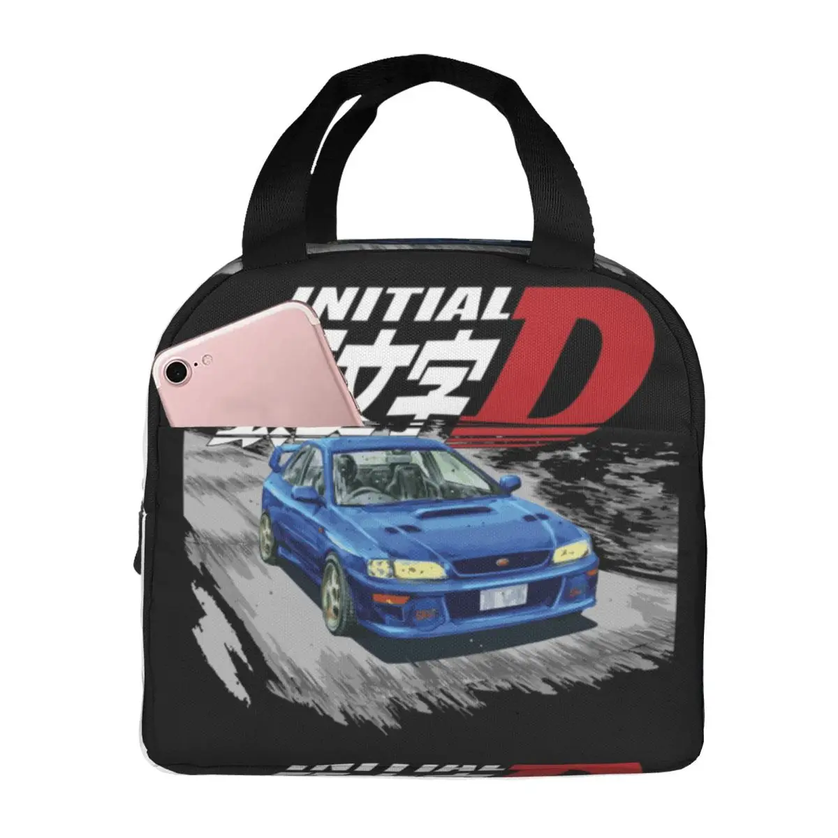 Anime Initial D Mountain Drift Racing Thermal Insulated Lunch Bags Women Resuable Lunch Container Picnic Multifunction Food Box