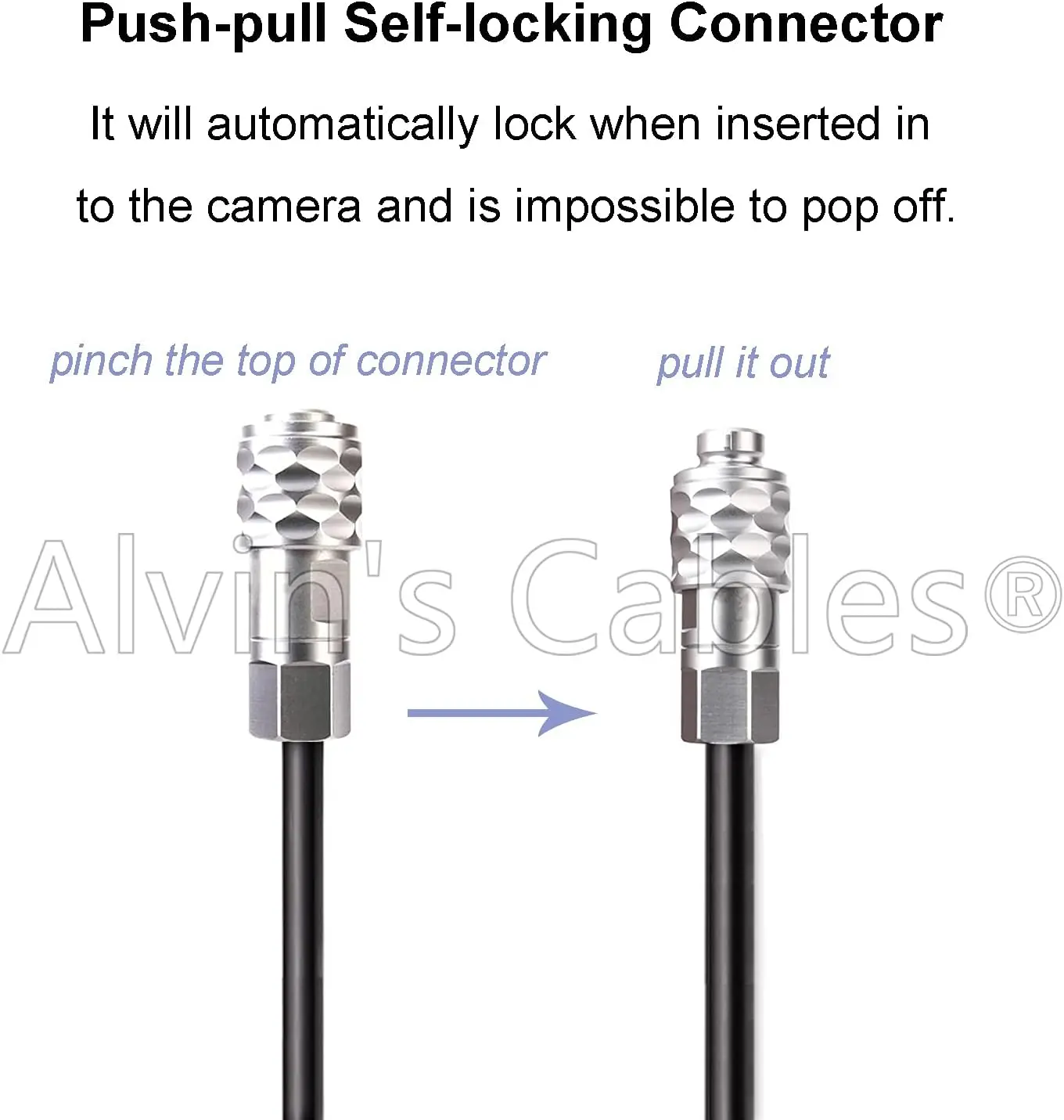 Alvin's D Tap to P Tap Coiled Cable 1.2m 12V for Blackmagic Weipu