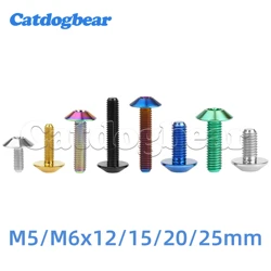 Catdogbear Titanium Bolts Bicycle Screw M5/M6x12/15/ 20mm Torx Head Bolt for Motorcycle Bicycle Fastener Accessory