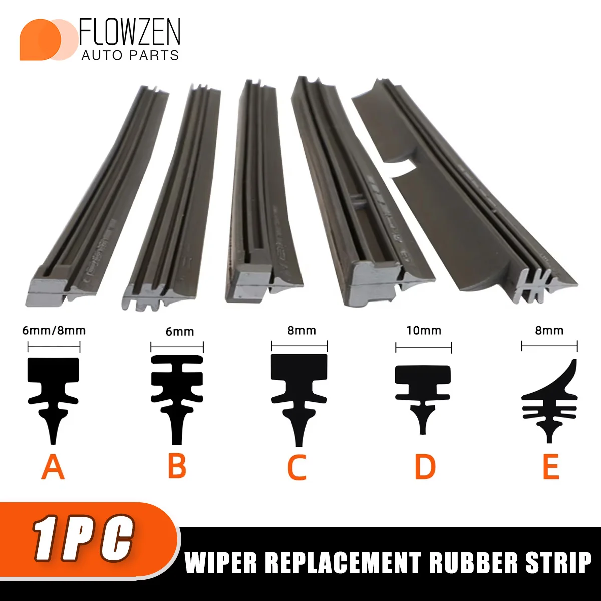 Car Windshield Wiper Rubber Strips Wiper Blade Replacement Parts All Types Seasons Windshield Wiper Blades Blade Car Accessorie