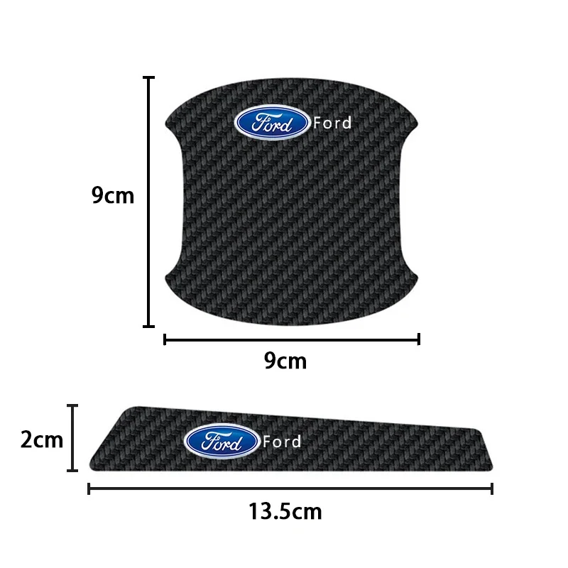 For Ford F150 Focus 2 3 Fiesta Kuga Escort Mondeo Explorer Edge Transit Car Door Wrist Bowl Handle Luminous Protective Sticker