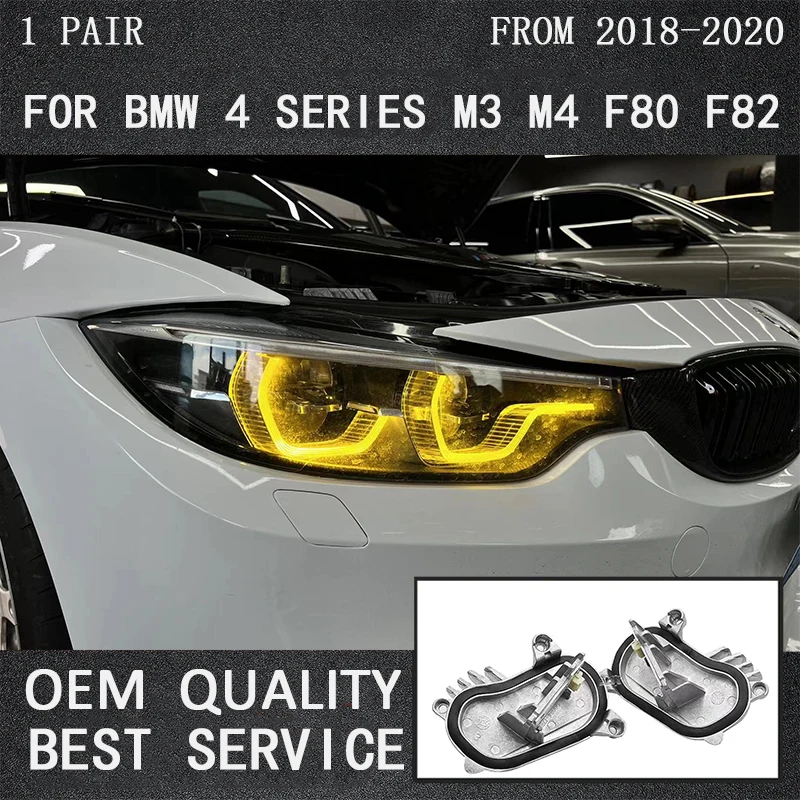 

Yellow Lemon DRL for 18-20 BMW M3 M4 F80 F82 F36 LCI M3 430i 440i Angel Eyes multicolor LED Daytime Running Lights DRL Module