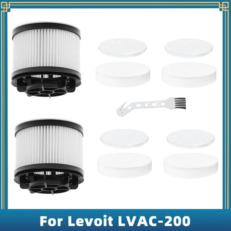 Compatible For Levoit LVAC-200 Vacuum Cleaner Replacement Parts Accessories Pre-Motor Filter Post-Motor Filter