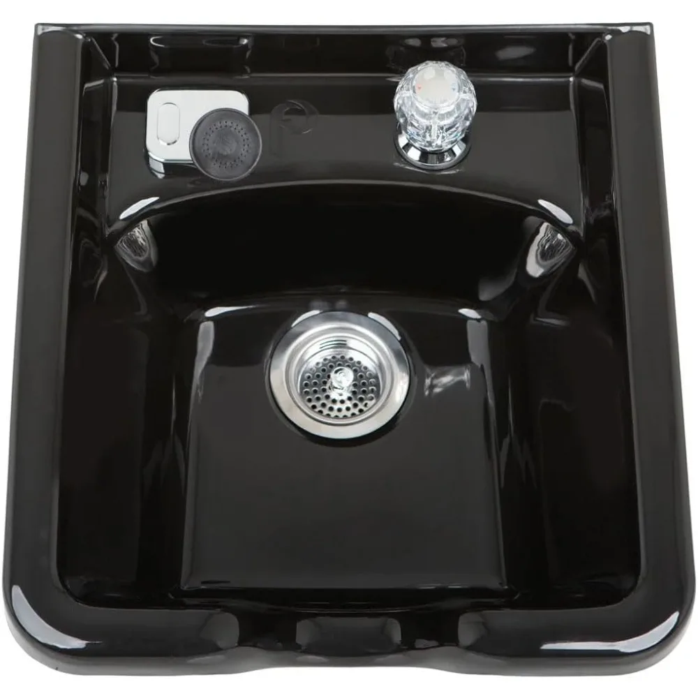 

5350 Professional Salon Shampoo Bowl - Durable ABS Plastic with 562 Single-Handle Faucet, Stain-Resistant