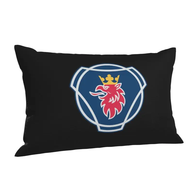 Custom Swedish Saabs Scanias Cushion Cover 50cmx35cm Heavy Lorries Velvet Cute Pillow Case Rectangle