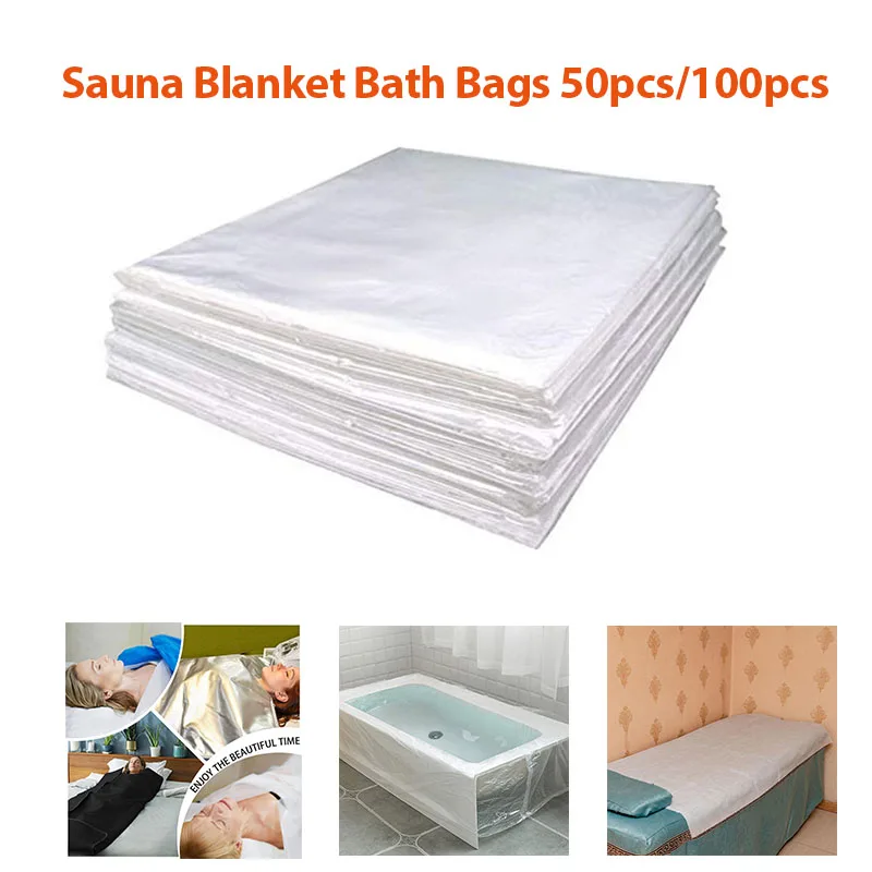 50PCS/100 Pcs Bags Infrare Sauna Blanket Bath Bags Blanket Plastic Sheet Body Blanket Sauna Films 47