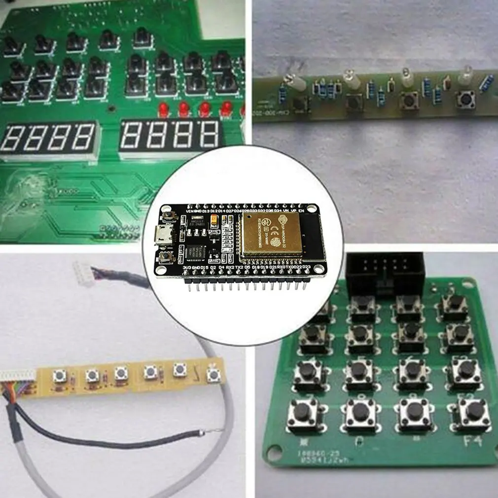 Placa de Desenvolvimento Sem Fio para Arduino, ESP32, ESP-32, WiFi, Compatível com Bluetooth, Dual Core, CP2102, 2,4 GHz, Amplificador de RF, Módulo de Filtro