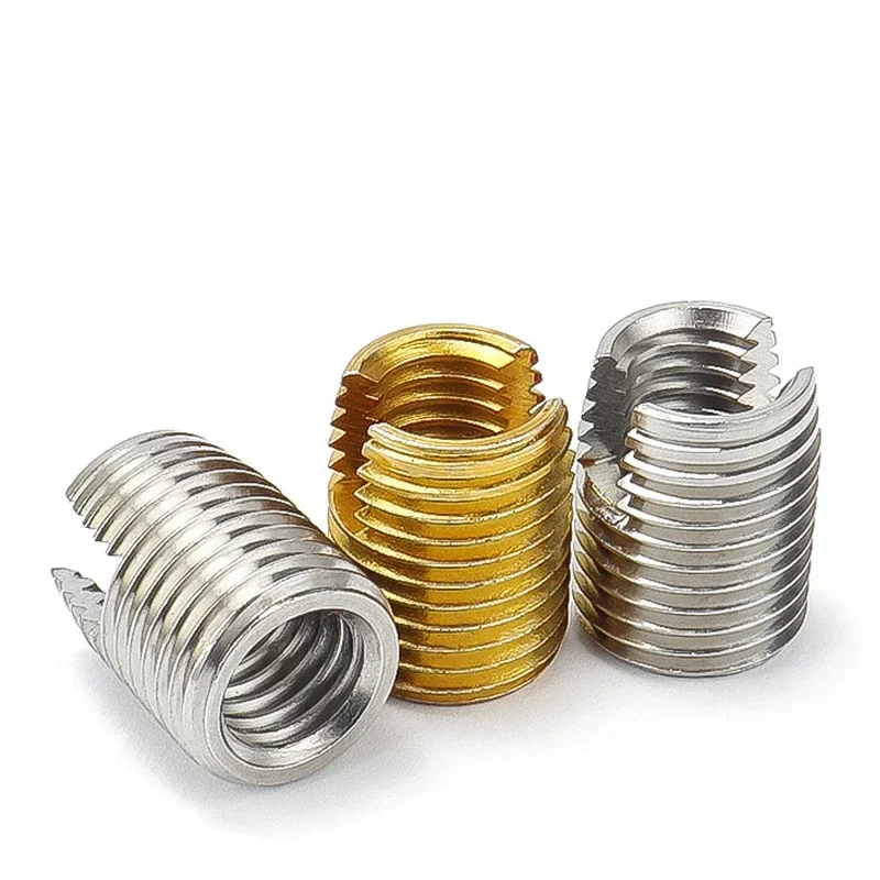 M2 M2.5 M3 M4 M5 M6 M8~M20 Stainless/ Carbon Steel Self Tapping Thread Insert Screw Bushing Slotted Type Thread Repair Inset