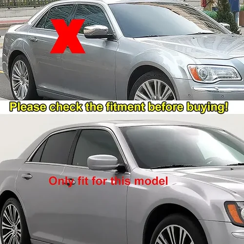 Imagen 2 del producto Par de tapas de cubierta de espejo retrovisor lateral de bocina de buey para Dodge Charger SRT Chrysler 300 300C 2010-2022 embellecedor de espejo retrovisor accesorios de coche