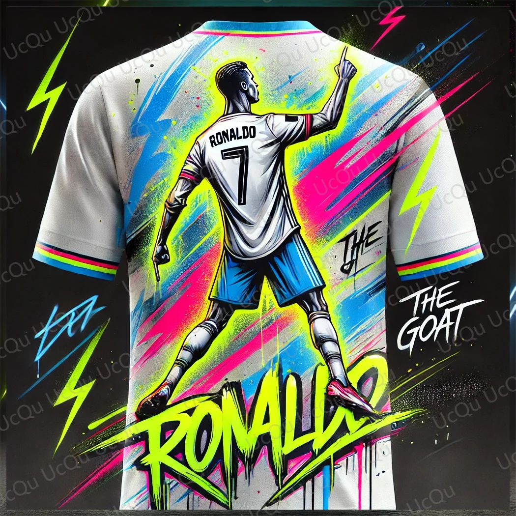 2025 CHATGPT Original Design New Arriavl The Goat Design Football Jersey Training Kit Oversized O-neck Soccer Tee image 5