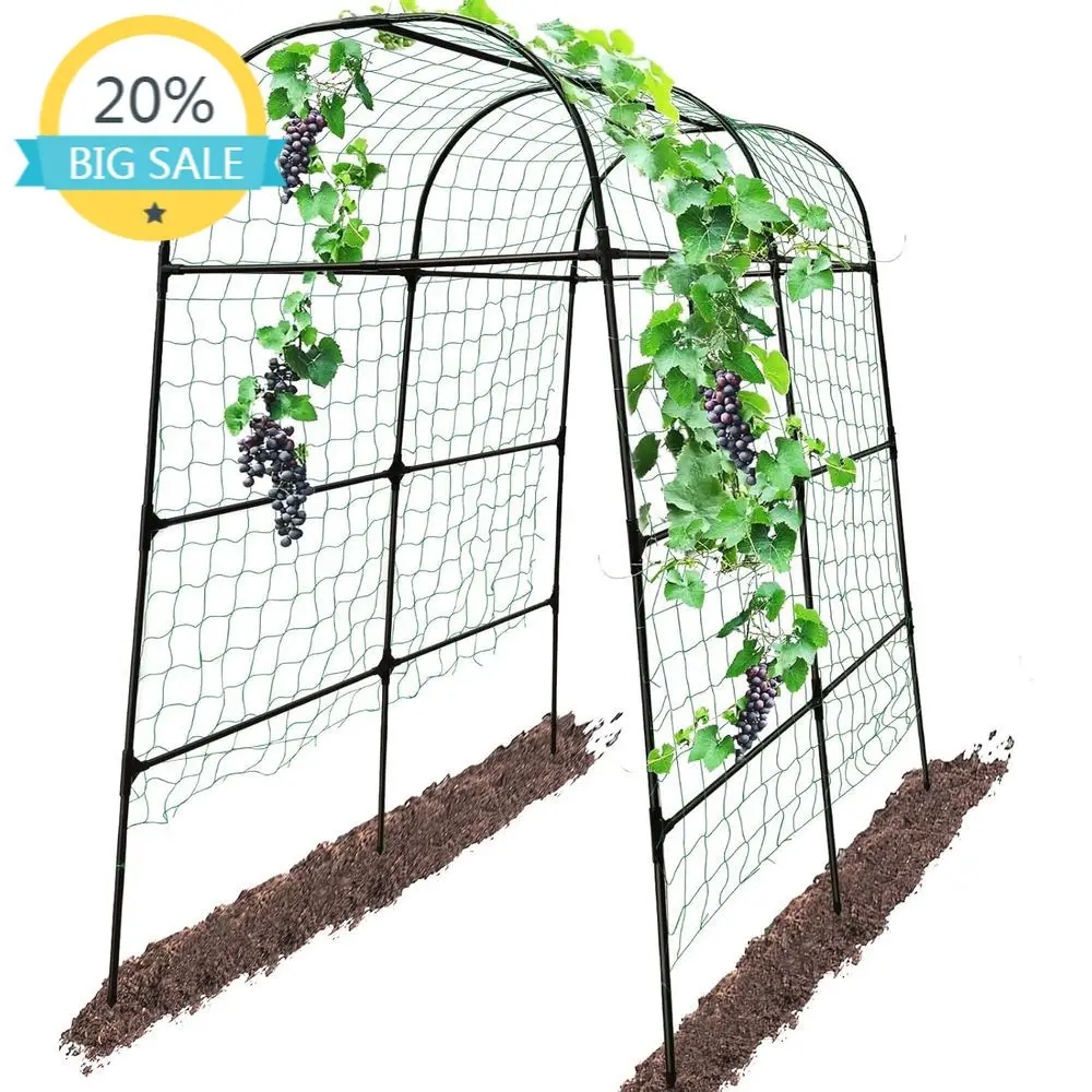 

Металлическая арка-шпалера для сада, высотой 7 футов, для вьющихся растений, идеально подходит для огурцов, фасоли, тыквы, гороха и виноградных лоз.