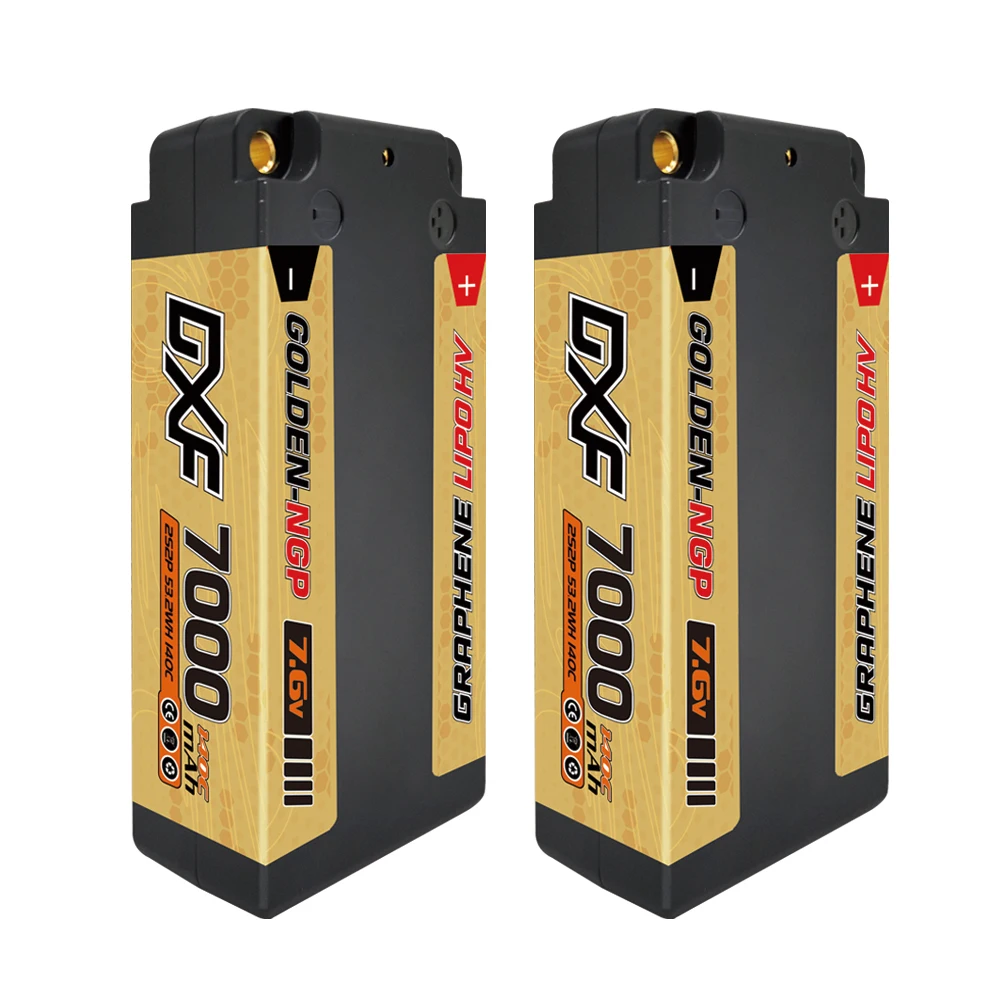 

DXF 2S Shorty Lipo Battery 7.6V 140C 7000mAh 5mm T Plug Hardcase For 1/10 Buggy Truggy Offroad Boat Car Truck RACING Helicopter