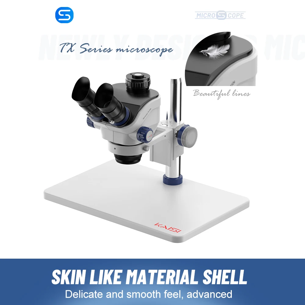 Imagem -04 - Trinocular Stereo Microscope Kit 1080p 4k Hdmi Câmera 3.5x100x Zoom Foco Simultâneo Microscópio Trinocular Tx350e
