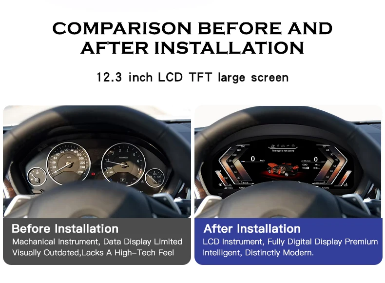 Cluster Digital Dashboard for BMW 5/6/7 Series X3/X4/X5/X6 F01 F07 F10 F15 F16 F18 F25 F26 Odometer,Speedometer,Dashboard,Gauge