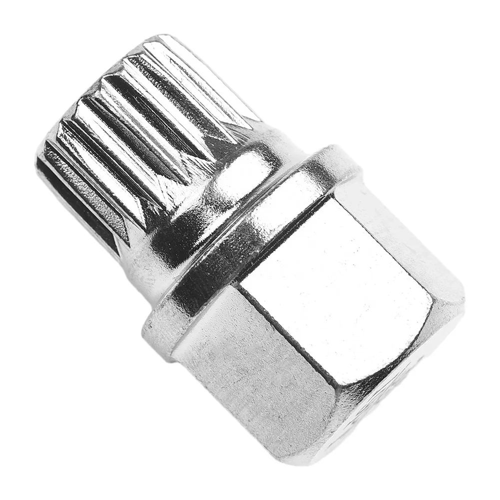 

1pc Wheel Lock Lug Nut Hand Tools For Car Repairs 20 X 28mm Silver Tone Sleeve Key Removal Tool Steel For For