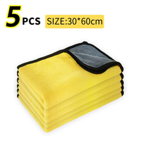 5PCS Microfiber Towel Car Microfiber Cloth Wash Towel Microfiber Cleaning Cloth Car Wash Drying Towel Auto Detailing