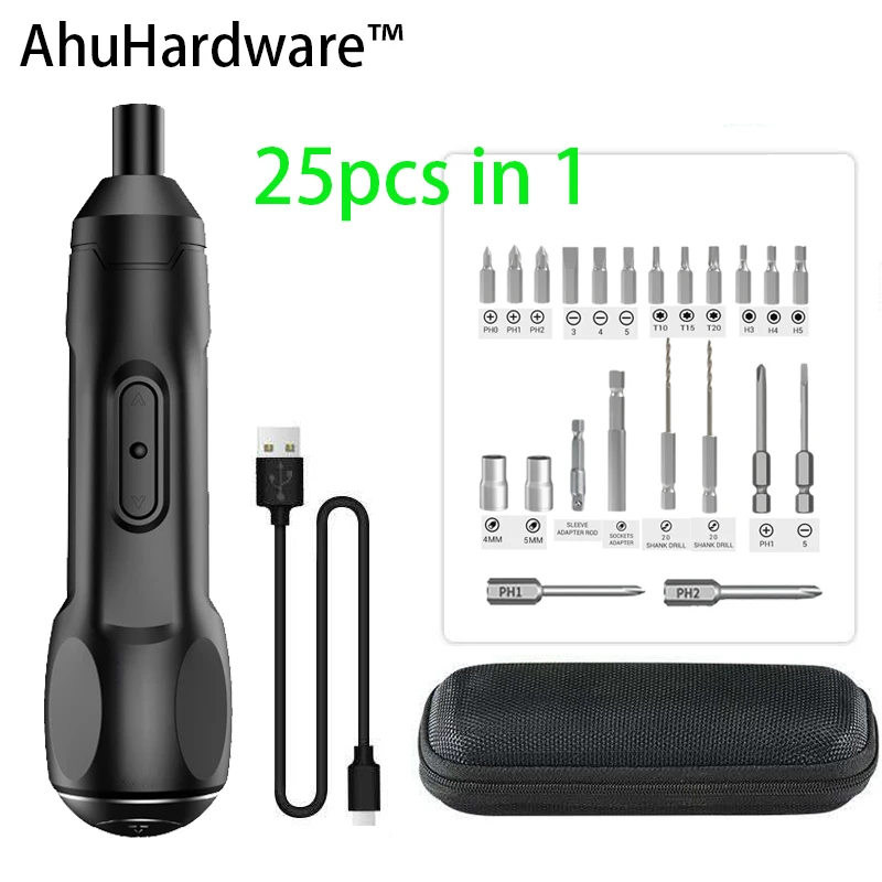 

AhuHardware™ Electric Grip Screwdriver Recharge with 20 Bit mini Precision Cordless Screwdriver tool kits PK PANASONIC EY7412 ﻿
