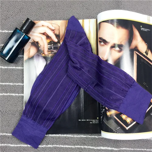 Imagen 2 del producto Calcetines morados sexuales para hombre, traje Adorable maduro, estilo de negocios, calcetines de vestir finos para hombre rico, calcetines cortos para uso diario