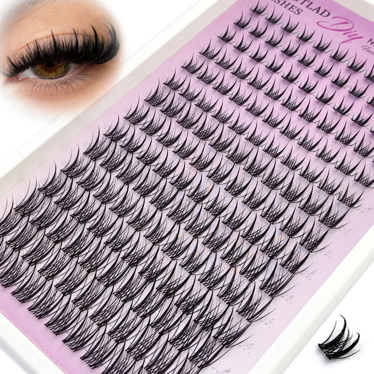 Neue 15-reihige Fairy Eyelash Cluster Manga Wimpernverlängerung Transparente Spike Anime Wimpernverlängerung Make-up-Tool Persönliche Manga-Wimpern
