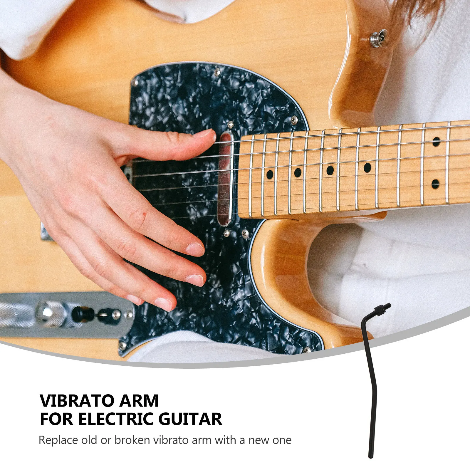 

2Pcs Double Tremolo Arm High-Quality Electric Guitar Whammy Bar 9mm Thread Vibrato Arm Accessory Whammy Bar for Electric Guitar