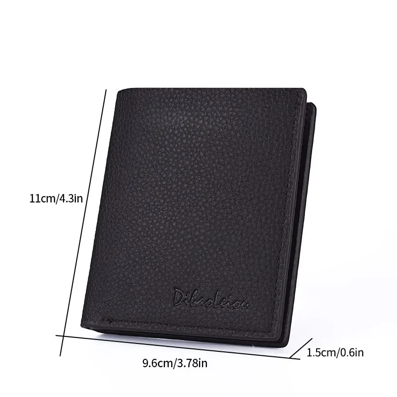 Wallet Men Short Ultra Thin Cowhide Business Wallet Simple Casual Wallet Men Leather Card Holder Wallet