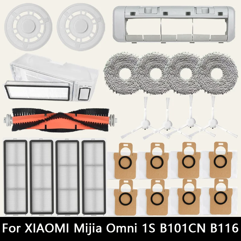 Voor Xiaomi Mijia Omni 1S B101cn B116 Robotstofzuigers Reserveonderdelen In S10 S10 + Hoofdborstel Vodden Hepa Filter Stofzakken