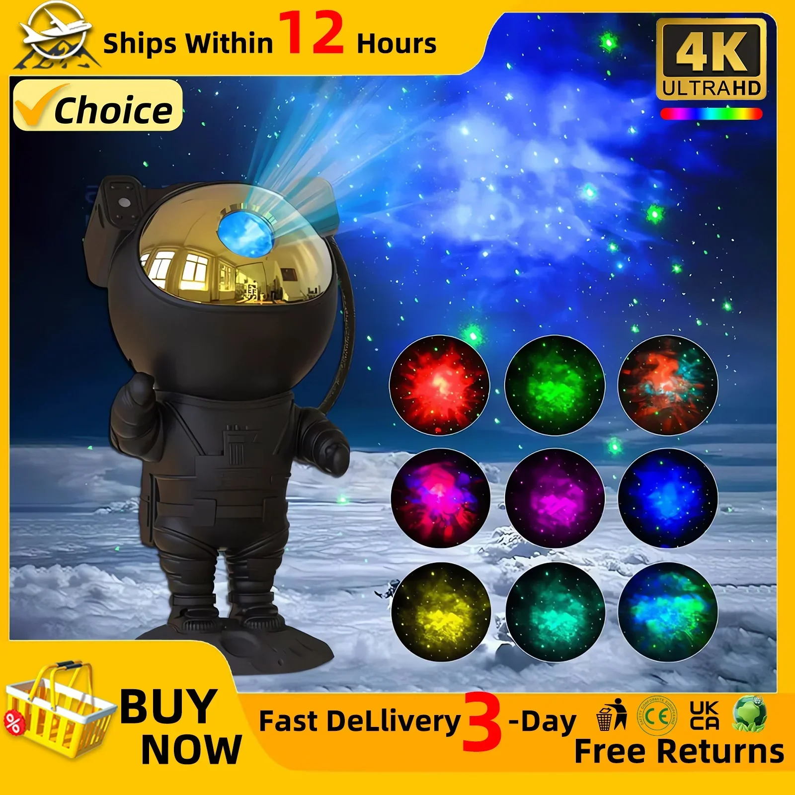 New 2024 Star Projector Galaxy Night Light Astronaut Starry Nebula Ceiling LED Lamp Gift for Kids Adults for Bedroom Birthdays