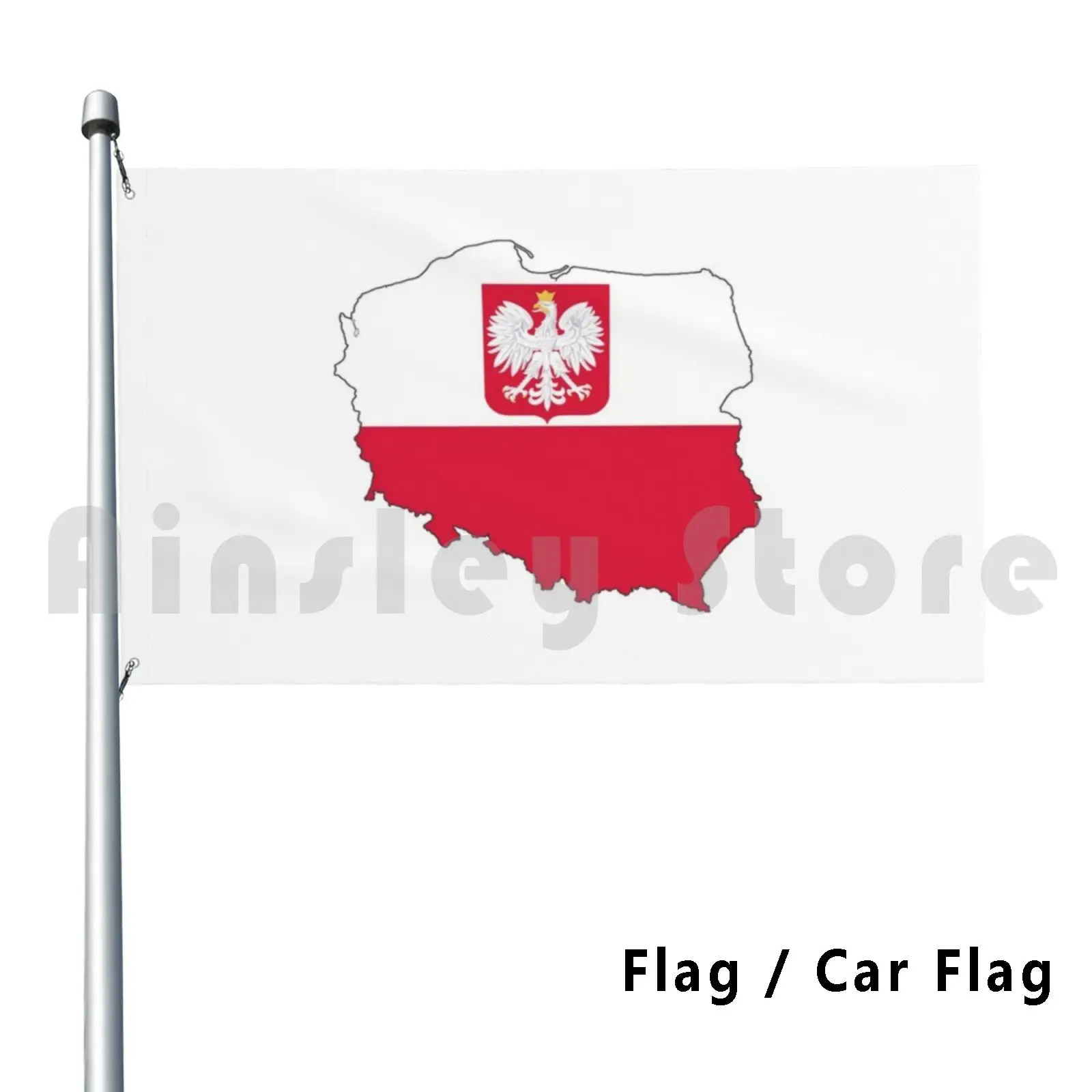 Poland Map And Flag And Eagle. Flag Car Flag Funny Flag Map Maps Poland Polish Labour Day Constitution