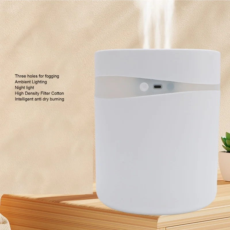 Humidifier with Night Light, Quiet Essential Oil Diffuser, 6 Cotton Filter Sticks, Remote Control for Home