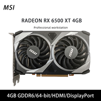 MSI Radeon RX 6500 XT 4GB GDDR6 Dual fans Gaming Graphics Card support 64-bit 6-pin HDMI DisplayPort 2825 MHz