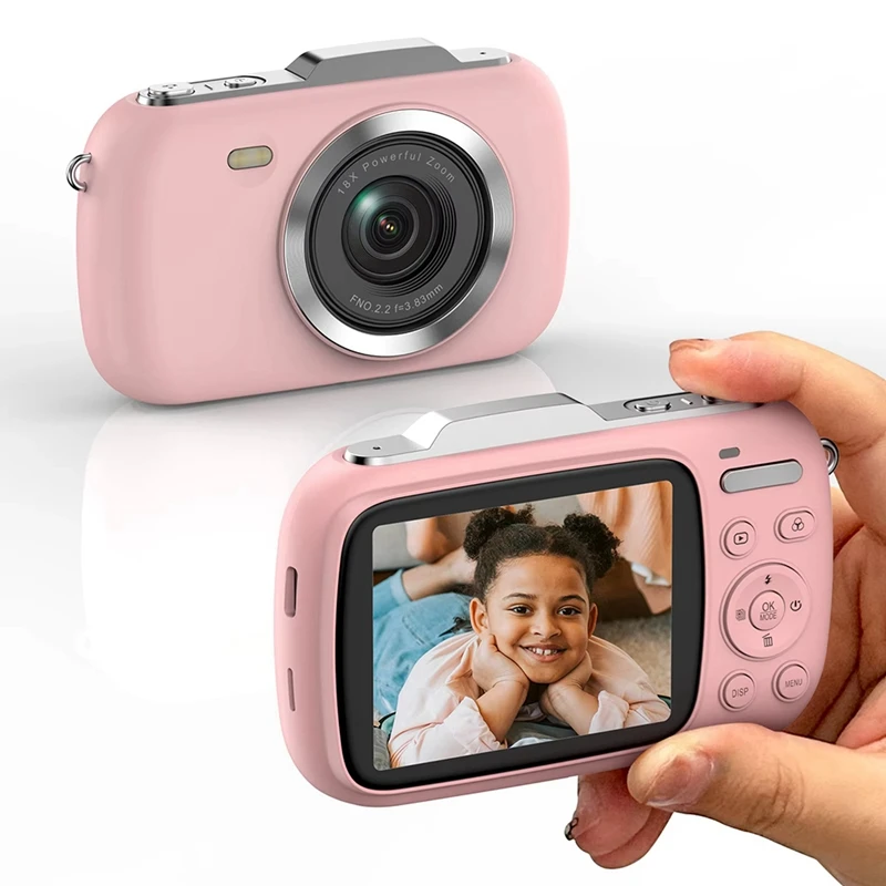 

Цифровая камера 4K для фотографии, портативная камера с защитой от сотрясений, 64 МП, камера для видеоблогов, дорожная камера для начинающих, подростков-A32R