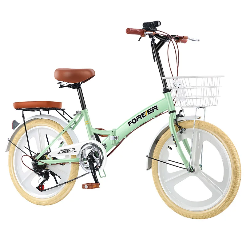 

Folding Bicycle 20 Inch Folding Bike 6-speed Variable Speed Light Bike Adult Commuting Bicycles