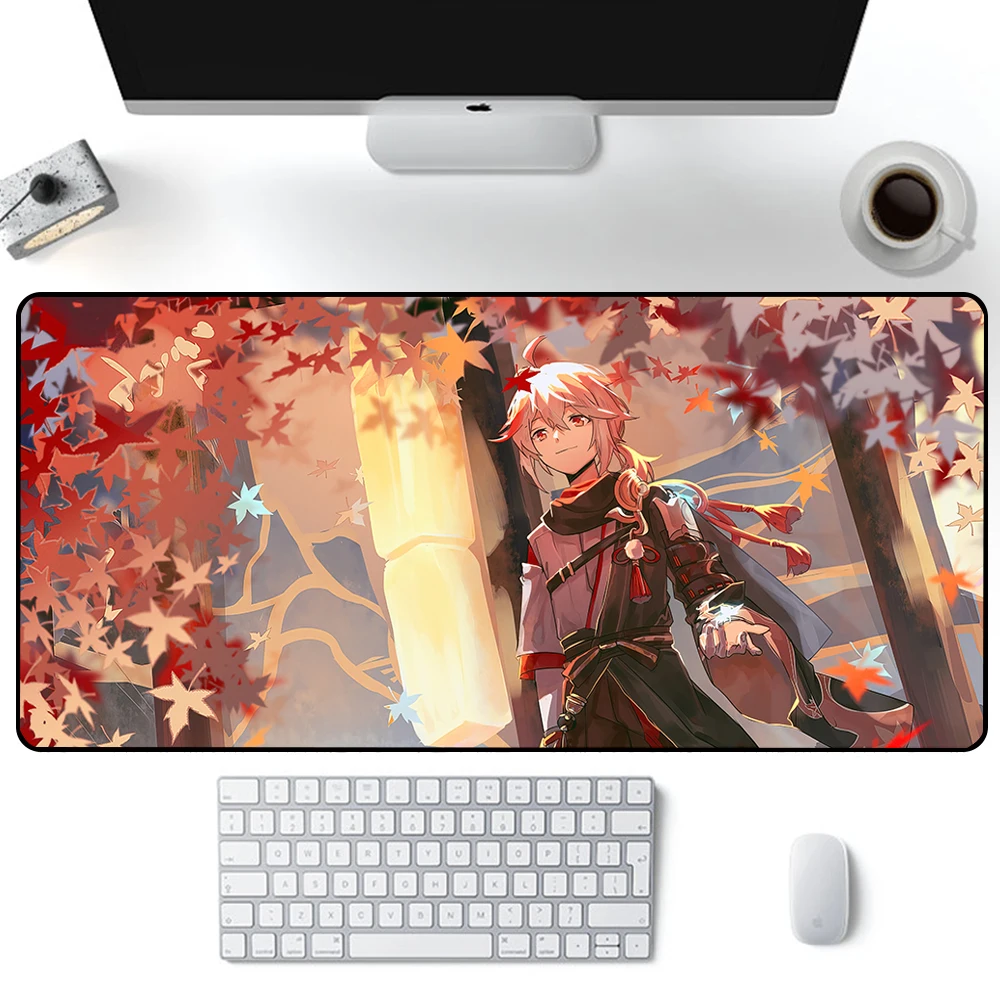 Genshin Impact Kaedehara Kazuha Mouse Pad Large Gaming Mousepad Gamer Computer Mouse Mat Keyboard Mat Desk Pad Laptop Mausepad