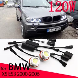 120W LED Car Angel Eyes Marker Lights Bulbs error free For BMW X5 series E53 3.0i 4.4i 4.6is 4.8is 2000-2006 Accessories