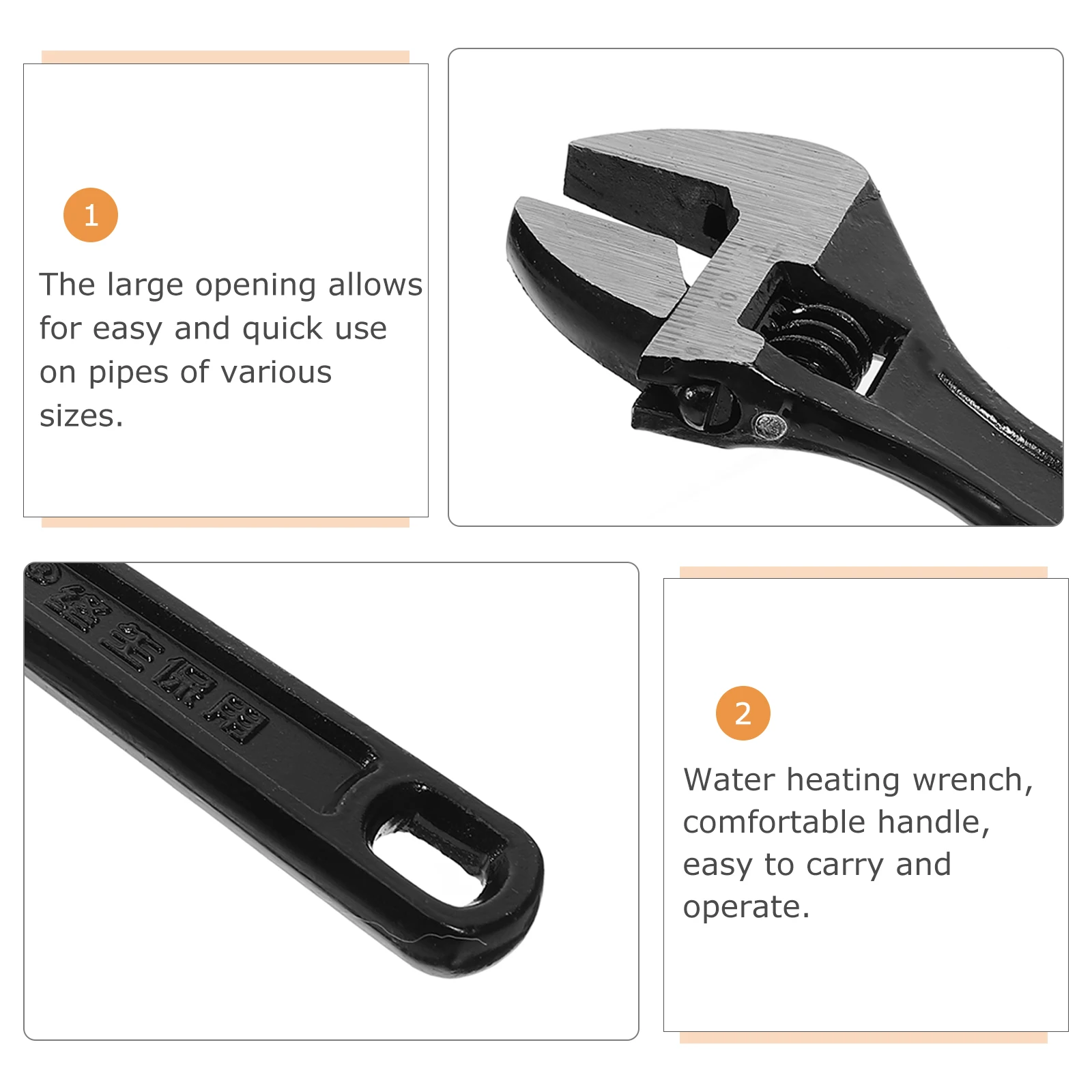 

Multi-Functional Adjustable Wrench Tool Basin Sink Faucet Repair Spanner Large Lightweight Steel Bathroom Sprinkler Wrench