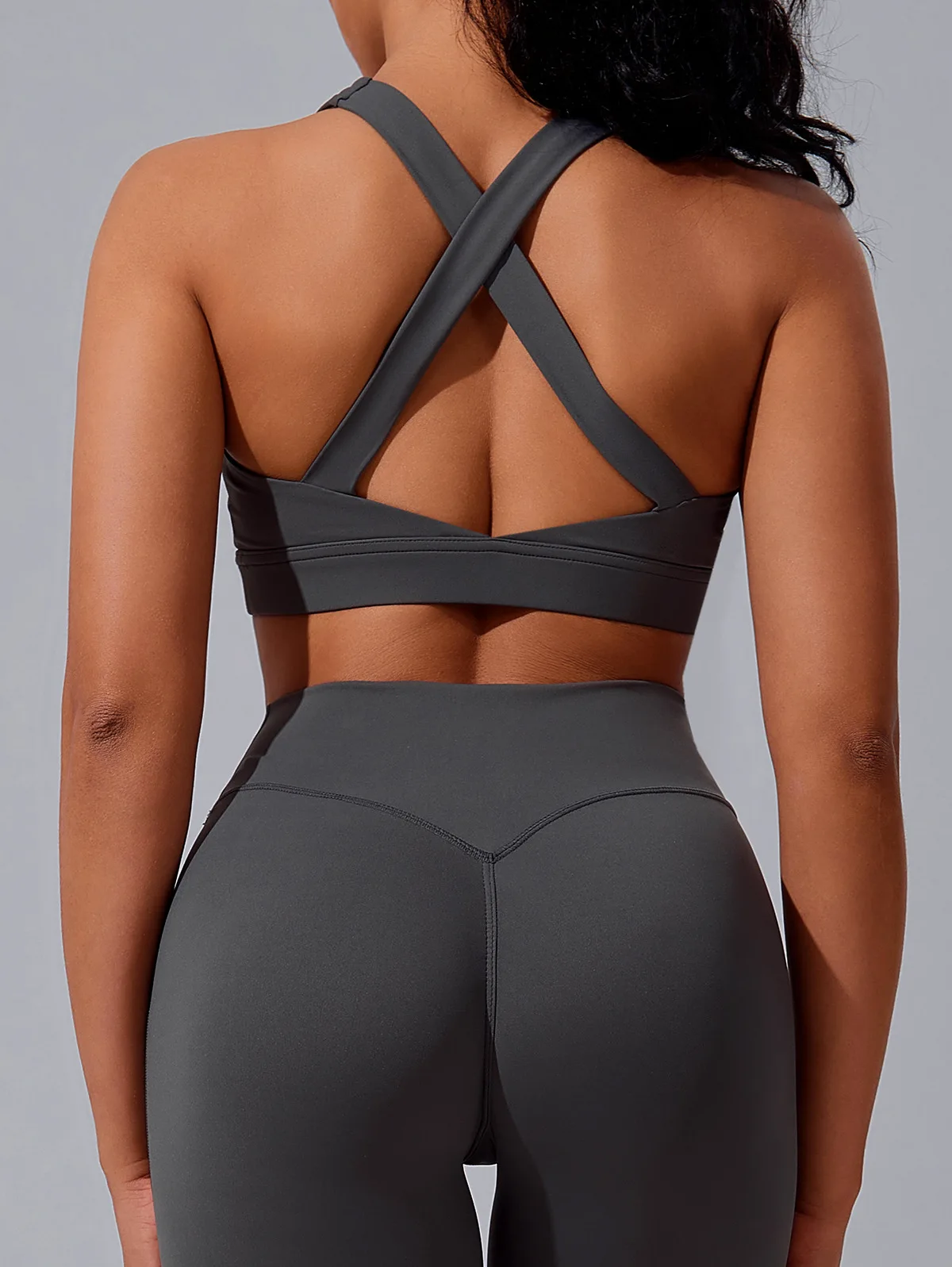 3-teiliges Damen-Fitness-Sportbekleidungs-Set, schnelltrocknend, atmungsaktiv, Langarm-Cardigan, Sport-BH, High-Waist-Leggings, Yoga-Workout-Trainingsanzug – Detail 9