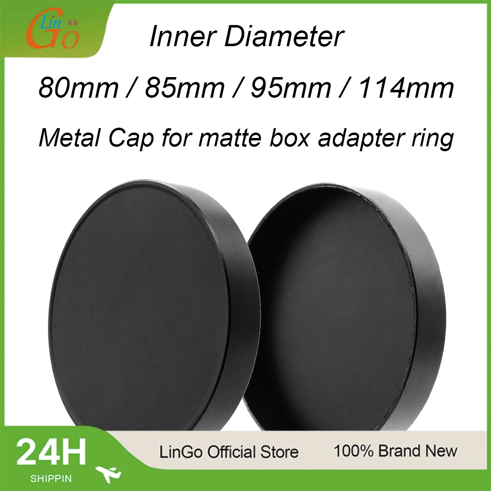 

Кольцо-адаптер LinGo MetalCap 80 мм / 85 мм / 95 мм / 114 мм (внутренний диаметр) для матового бокса, адаптерное кольцо для фильтра, черное, универсальное