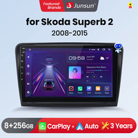 Junsun Wireless CarPlay Android Auto Car Radio For Skoda Superb 2 2008 - 2015 GPS Multimedia 2 din