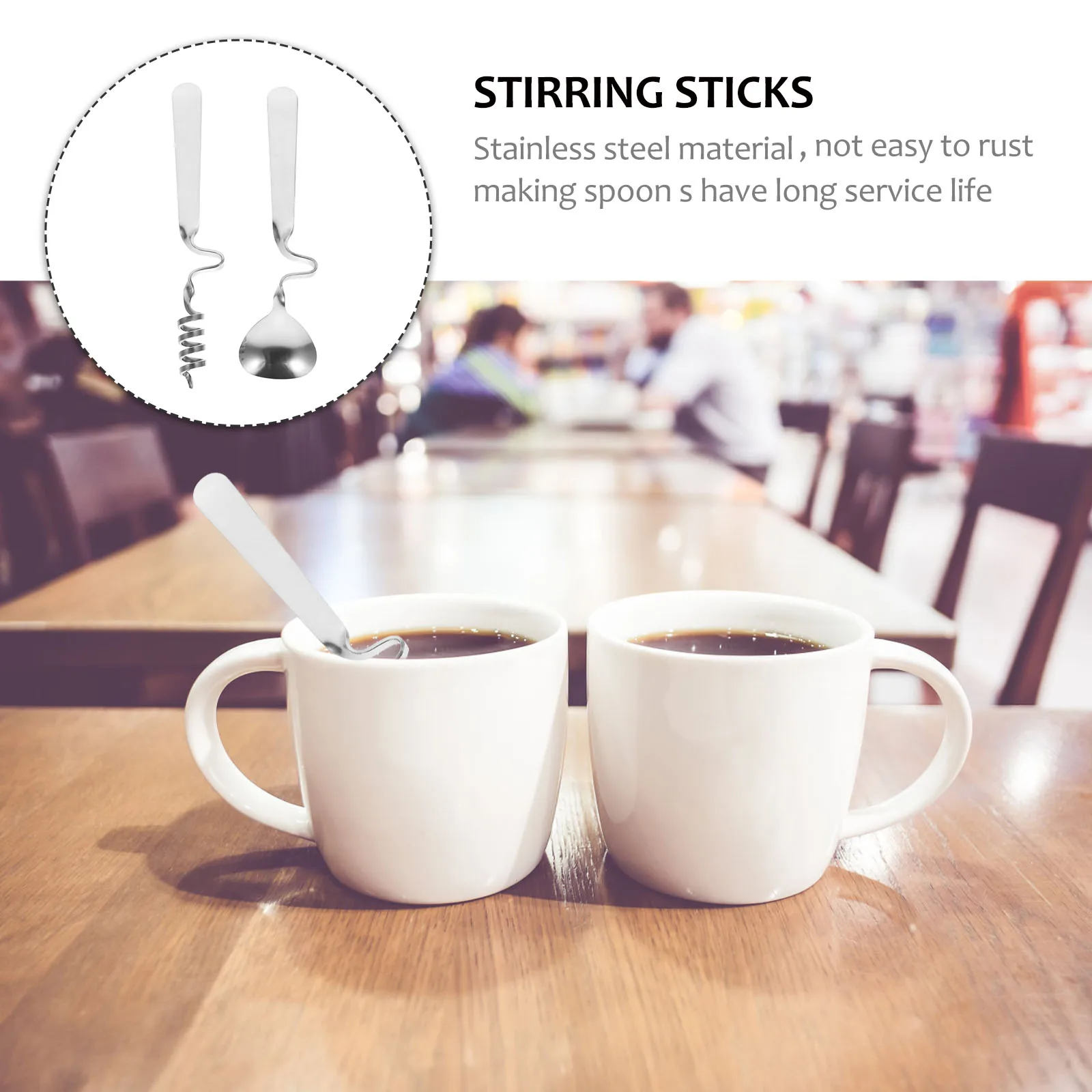 

2pcs Stainless Steel Honey Mixing Coffee Spoons Curved Handle 12.5Cm Long For Tea Juice Dessert Stirring Food Grade Household